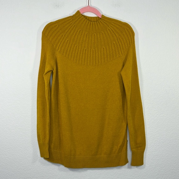 Anthropologie Welford Tunic Sweater Mustard Yellow size XS - Picture 2 of 8